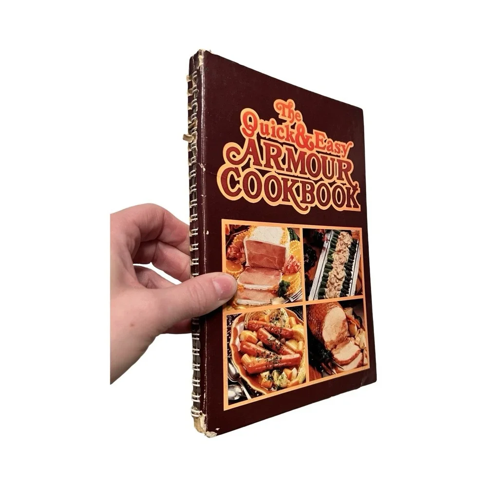 Vintage 1980 The Quick‎ & Easy Armour Cookbook Spiral Bound Retro Recipes